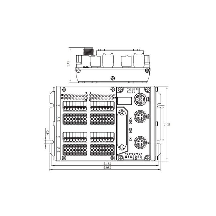 Modbus-RTU protocol, IP20, 32DI, PNP, Terminal, Remote Module, 009M33